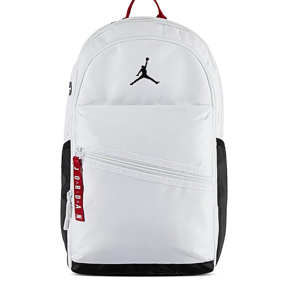 Jordan Men's Backpack in White and Black with Red Accents - Picture 2 of 5